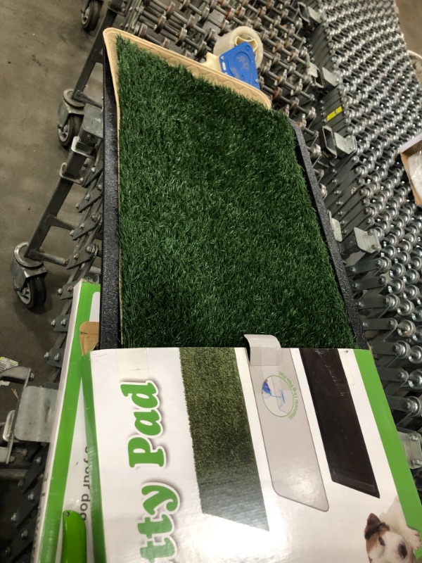 Photo 2 of Dog Grass Large Potty Patch (35"X23.2 inches "), Artificial Dog Grass Bathroom Turf for Pet Training, Washable Puppy Pee Pad, Perfect Indoor/Outdoor Portable Potty Pet Loo
