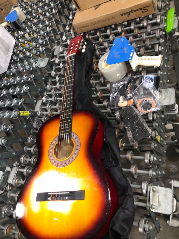 Photo 2 of 38" Wood Guitar With Case and Accessories for Kids/Boys/Girls/Teens/Beginners (38", Sunburst)
