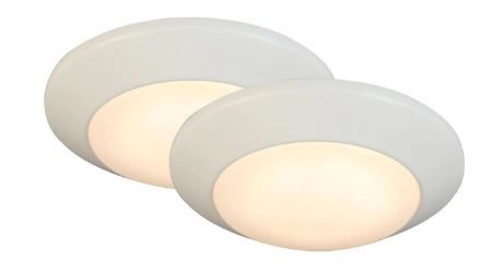 Photo 1 of 7 in. White LED Flush Mount (2-Pack)