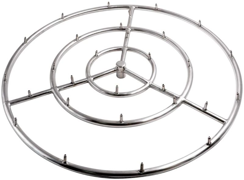 Photo 1 of 30-Inch Round Stainless Steel Fire Pit Jet Burner Ring, High Flame