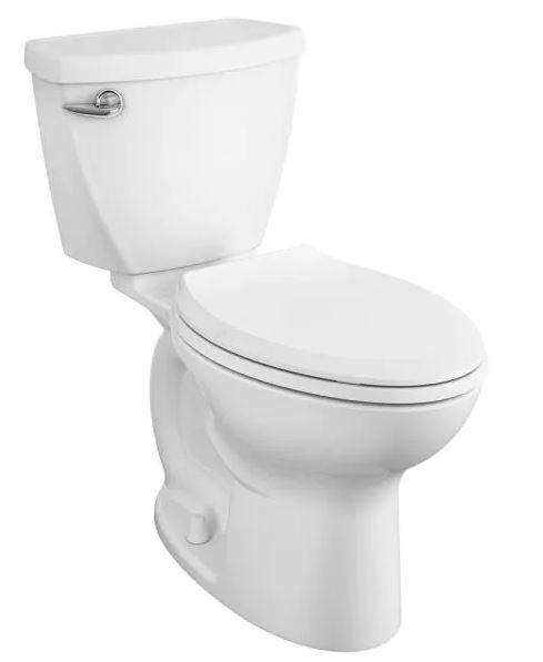 Photo 1 of (BROKEN BOTTOM) 

American Standard Cadet 3 Tall Height 2-Piece 1.28 GPF Single Flush Elongated Toilet in White with Slow Close Seat