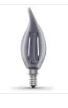 Photo 1 of 25-Watt Equivalent CA10 Dimmable Candelabra Smoke Glass Vintage Edison LED Light Bulb with Filament Daylight (8 bulbs)