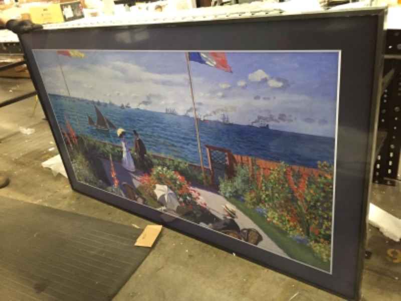 Photo 1 of SAMSUNG 75-inch Class FRAME QLED LS03 Series - 4K UHD Dual LED Quantum HDR Smart TV with Alexa Built-in (QN75LS03TAFXZA, 2020 Model) TESTED AND FUNCTIONS