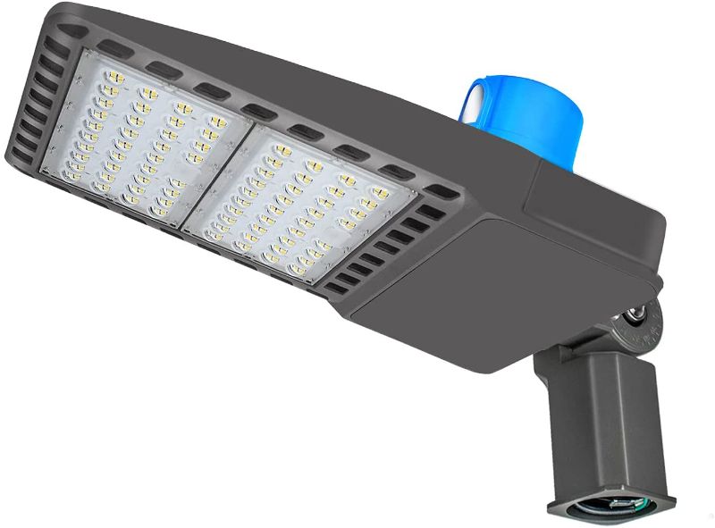 Photo 1 of 300W LED Parking Lot Lighting, ETL Listed Commercial LED Area Lighting 39000LM, 5500K Daylight White with Dusk to Dawn Photocell, IP65 Waterproof Led Shoebox Light (300W Slip Fit)
