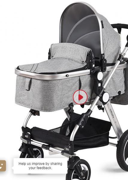 Photo 1 of CYNEBABY 535 S Folding Aluminum Baby Stroller Baby Jogger with Diaper Bag, SIMILAR TO STOCK PHOTO 
