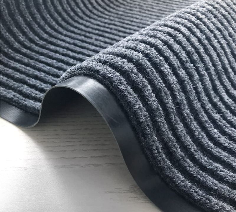 Photo 1 of ITINA Door Mat Large Outdoor Indoor Mat Waterproof Rubber Back Rugs for Home Office Business Areas ( About W3' ×L10' Grey-Black )
