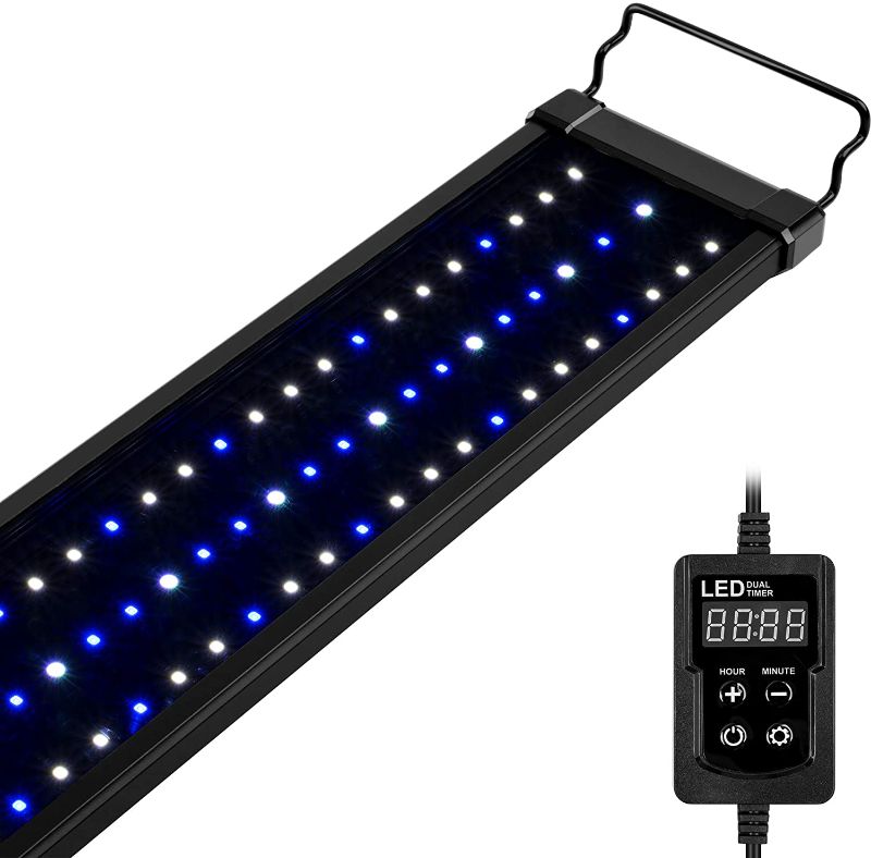 Photo 1 of NICREW Saltwater Aquarium Light, Marine LED Fish Tank Light for Coral Reef Tanks, 2-Channel Timer Included
