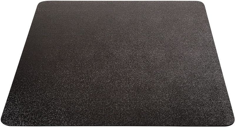 Photo 1 of Deflecto EconoMat Black Chair Mat, Low Pile Carpet Use, Rectangle, Straight Edge, 45 x 53 Inches (CM11242BLKCOM)
