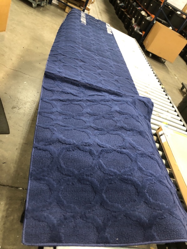 Photo 1 of 3 x 12 navy runner rug 