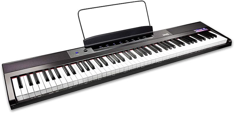 Photo 1 of NO POWER CORD AND INSTRUCTIONS 
RockJam 88-Key Beginner Digital Piano, Black & Xfinity Heavy-Duty, Double-X, Pre-Assembled, 