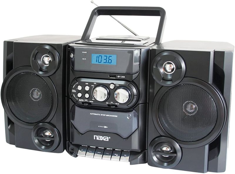 Photo 1 of NAXA Electronics Portable MP3/CD Player with AM/FM Stereo Radio and Cassette Player/Recorder