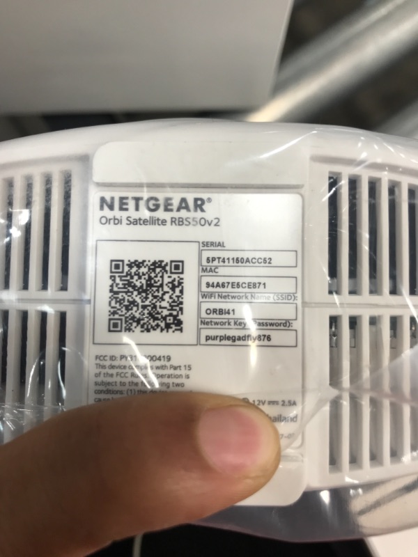 Photo 3 of NETGEAR Orbi Ultra-Performance Whole Home Mesh WiFi Satellite Extender - works with your Orbi Router to add 2,500 sq. feet at speeds up to 3 Gbps, AC3000 (RBS50)
