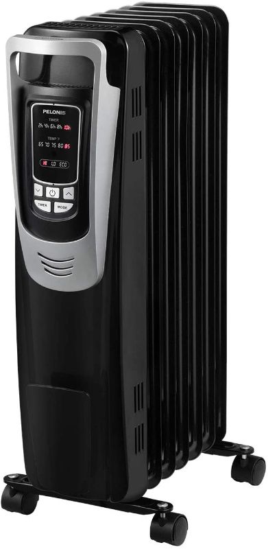 Photo 1 of PELONIS Electric 1500W Oil Filled Radiator Heater with Safety Protection, LED Display, 3 Heat Settings and Five Temperature settings. Perfect for for Home or Office
