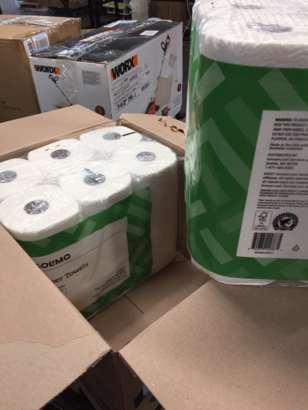 Photo 2 of Amazon Brand - Solimo Basic Flex-Sheets Paper Towels, 12 Value Rolls, White, 150 Sheets per Roll (New Version)
