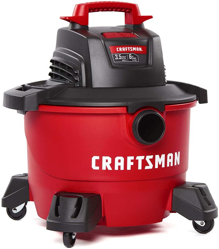 Photo 1 of CRAFTSMAN CMXEVBE17584 6 Gallon 3.5 Peak HP Wet/Dry Vac, Portable Shop Vacuum with Attachments
