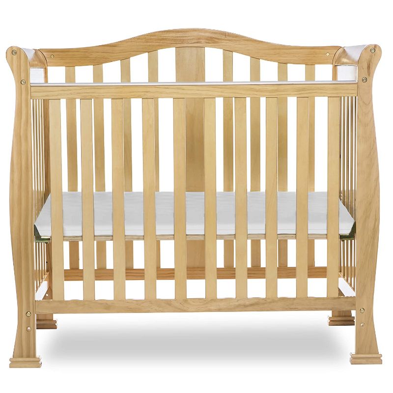 Photo 1 of Dream On Me Addison 4-in-1 Convertible Mini Crib in Natural, Greenguard Gold Certified
