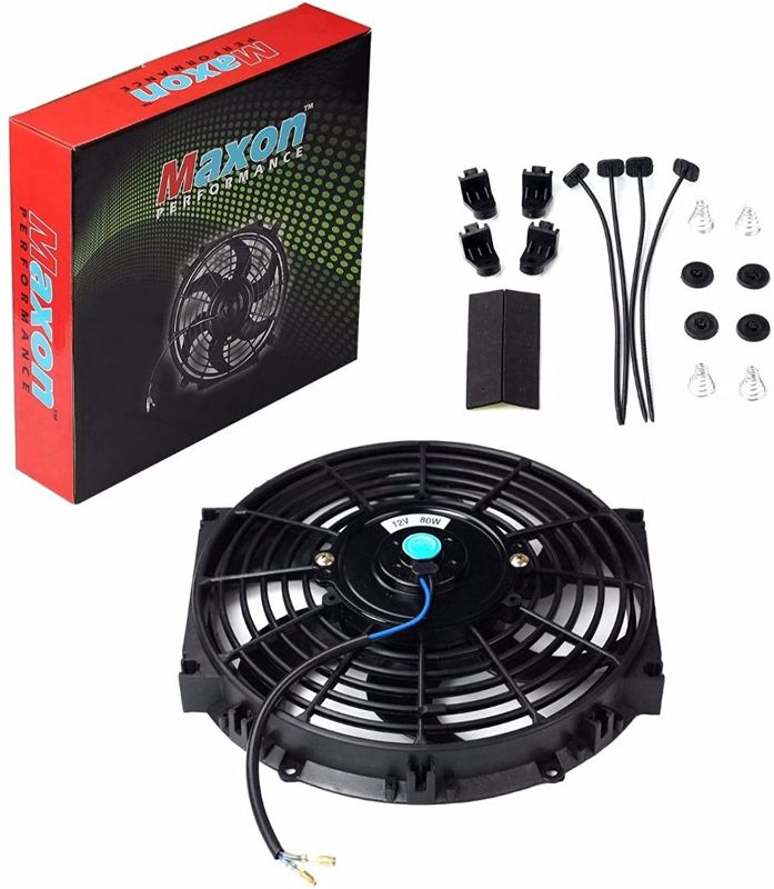 Photo 1 of Universal 10 inch Black Slim Fan Push Pull Electric Radiator Cooling 12V 80W Mount Kit