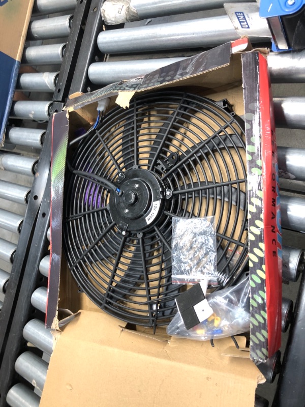 Photo 2 of Universal 10 inch Black Slim Fan Push Pull Electric Radiator Cooling 12V 80W Mount Kit