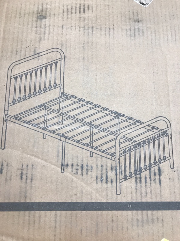 Photo 1 of ANTIQUE BROWN QUEEN SIZE BED FRAME 
