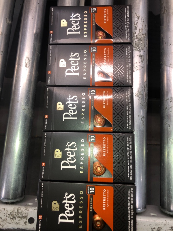 Photo 2 of EXPIRED!!! Peet's Coffee Espresso Capsules Ristretto, Intensity 10, 50 Count Single Cup Coffee Pods Compatible with Nespresso Original Brewers- BEST BY: 07/31/2021
