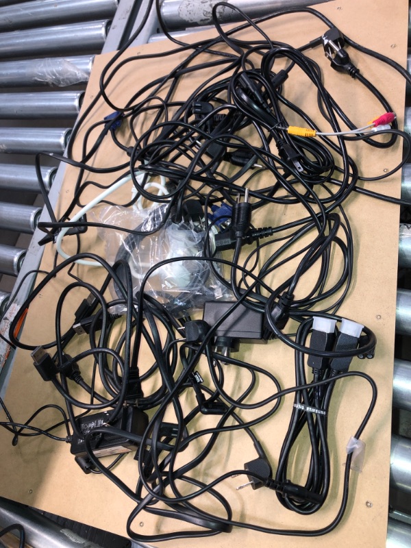 Photo 1 of SOLD AS IS - BUNDLE OF ASSORTED HDMI , TV POWER CORDS &  MONITOR POWER CORDS ( DIFFERENT MODELS )
