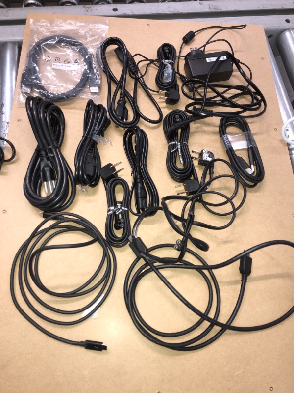 Photo 1 of SOLD AS IS - BUNDLE OF ASSORTED HDMI , TV POWER CORDS &  MONITOR POWER CORDS ( DIFFERENT MODELS )
