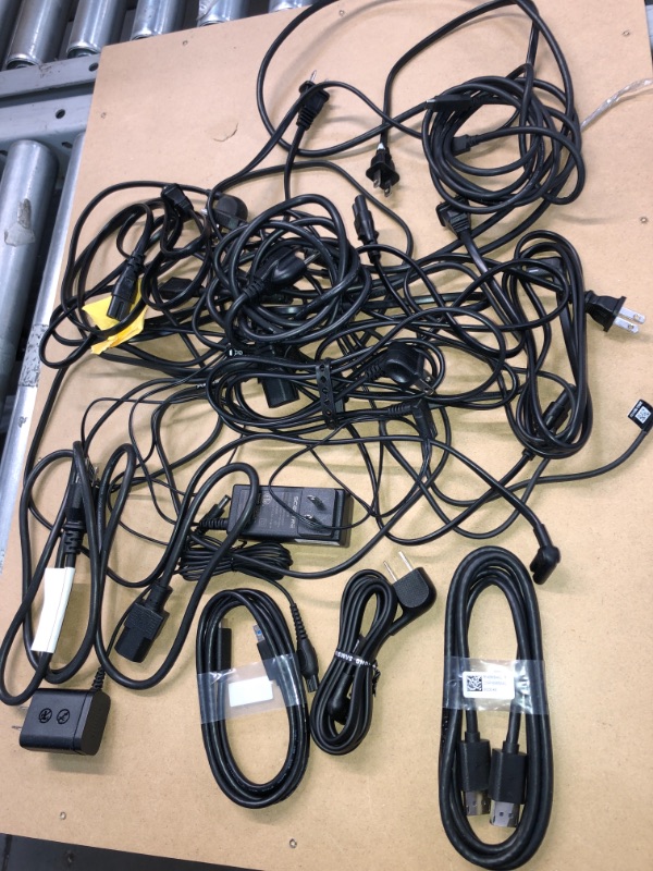 Photo 1 of SOLD AS IS - BUNDLE OF ASSORTED HDMI , TV POWER CORDS &  MONITOR POWER CORDS ( DIFFERENT MODELS )
