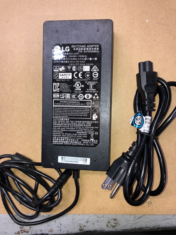 Photo 2 of New AC Adapter 210W 19.5V 10.8A Acc-LATP1 EAY65068604 for LG LED/LCD/TV LG 32BL95U LG 32UL950-W LG 32BL75U-W LG 32BL75U-W+ Cord
