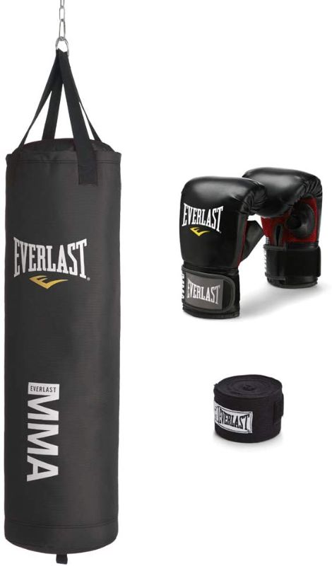 Photo 1 of 70-Pound MMA Heavy-Bag Kit, Black
