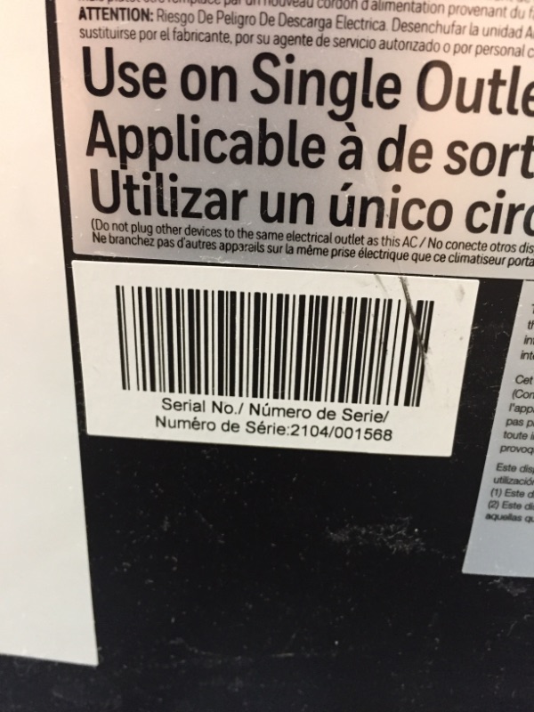 Photo 9 of Honeywell 14,000 BTU Portable Air Conditioner, Dehumidifier & Fan - Black & Silver