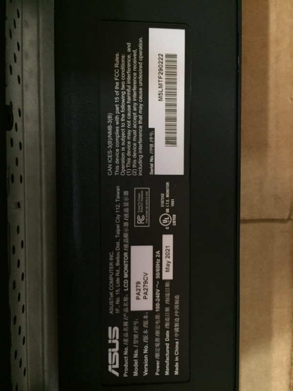 Photo 1 of ASUS ProArt Display PA247CV 23.8” Monitor, 1080P Full HD, 100% sRGB/Rec. 709, IPS, ?E < 2, USB hub USB-C HDMI DisplayPort with Daisy-Chaining, Calman Verified, Eye Care, Anti-Glare, Ergonomic Stand
