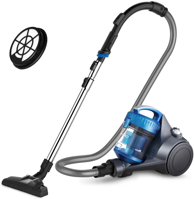 Photo 1 of Eureka Whirlwind Bagless Canister Vacuum Cleaner, Lightweight Vac for Carpets and Hard Floors, w/Filter, Blue