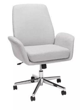 Photo 1 of ***Missing chair base/Hardware*** Modern Fabric Upholstered Office Chair Gray - OFM