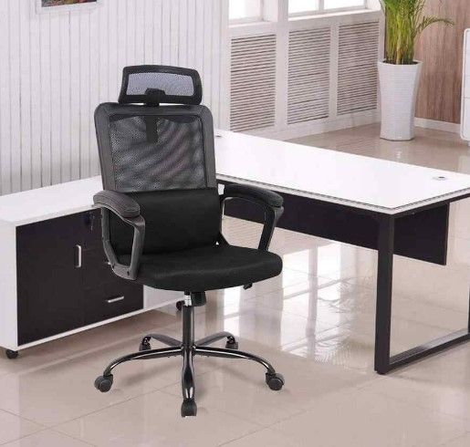 Photo 1 of SMUGDESK High Back Ergonomic Mesh Desk Office Chair  and Adjustable Headrest,, Black,, MODEL: HLC-5579F