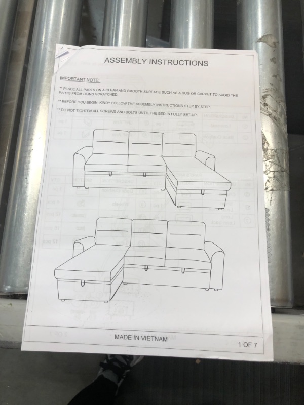 Photo 4 of 2017-LOVESEAT,  Item: WF281263AAE, Color: Gray, Measurement's: 48 x 31 x 21.5 inch,, **DISPLAY PICTURE USED FOR REFERENCE ONLY** loveseat only