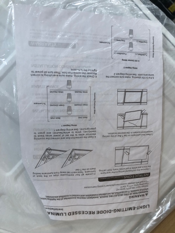 Photo 3 of 2 AKT LIGHTING, 2X2 FT LED Panel Light,, Dimensions: 2 feet X 2 feet X 0.5 inches,, Color:Daylight(5000K)