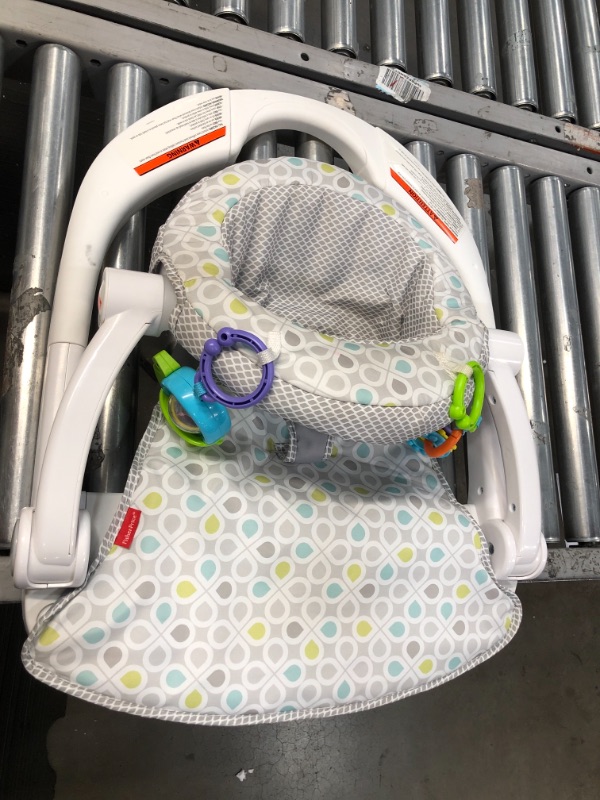 Photo 2 of Fisher-Price Infant-to-Toddler Rocker - gray, white, green, and blue,, (L x W x H) 27.17 x 20.47 x 22.05 Inches