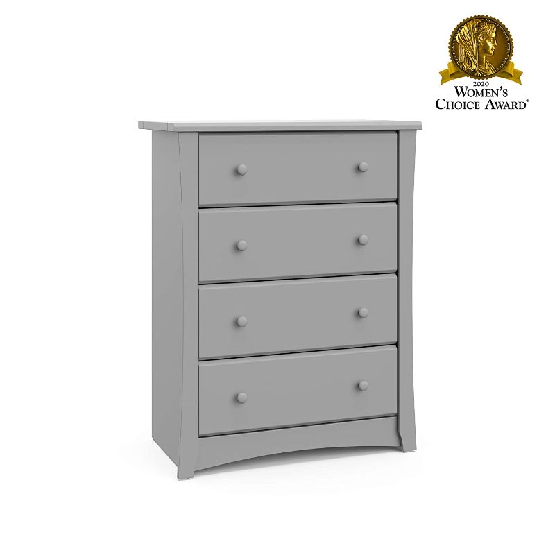 Photo 1 of  4 Drawer Dresser, Pebble Gray, Kids Bedroom Dresser with 4 Drawers, Wood and Composite Construction, Ideal for Nursery Toddlers Room Kids Room (03664-30F)