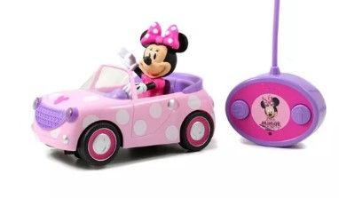 Photo 1 of Disney Junior 7.5" Minnie Mouse Roadster RC Remote Control Car Pink 27MHz, Toys for Kids , Pink With Stars and Polka Dots,, **DISPLAY PICTURE USED FOR REFERENCE ONLY**