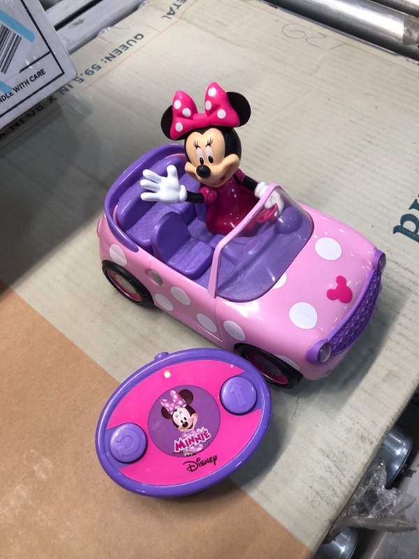 Photo 2 of Disney Junior 7.5" Minnie Mouse Roadster RC Remote Control Car Pink 27MHz, Toys for Kids , Pink With Stars and Polka Dots,, **DISPLAY PICTURE USED FOR REFERENCE ONLY**