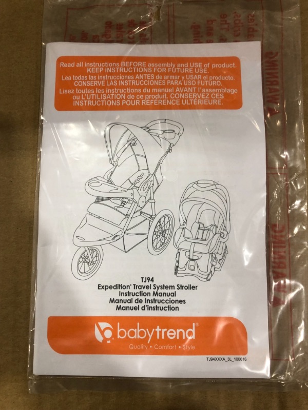 Photo 3 of Baby Trend Expedition Travel System - Millennium Orange Product Dimensions ?: ? 44 x 46 x 22 inches