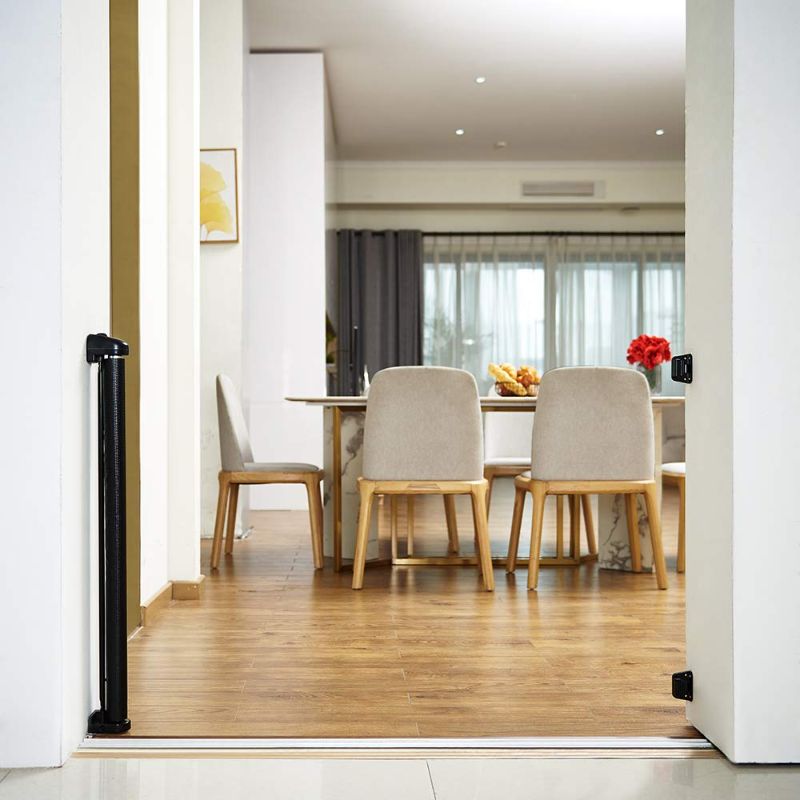 Photo 1 of EasyBaby Products Indoor Outdoor Retractable Baby Gate, 33cm 13" Tall, Extends up to 180cm 71" Wide, Black