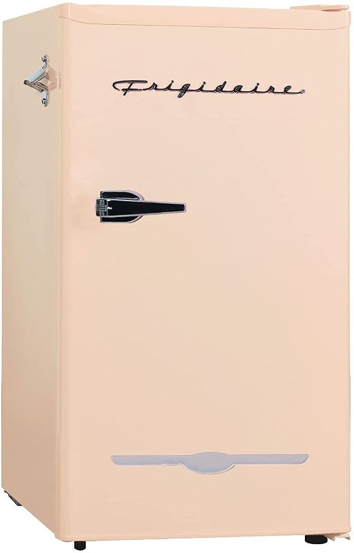 Photo 1 of Frigidaire EFR376-CORAL Retro Bar Fridge Refrigerator with Side Bottle Opener, 3.2 cu. Ft, Coral
