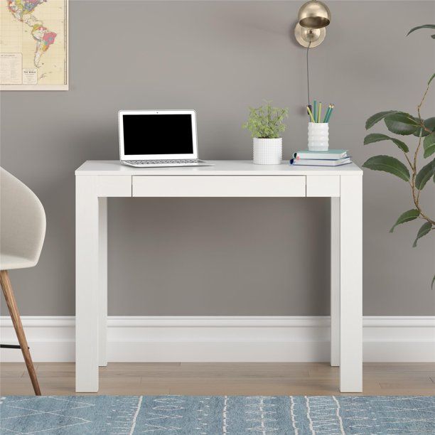 Photo 1 of Mainstays Parsons Desk, White
