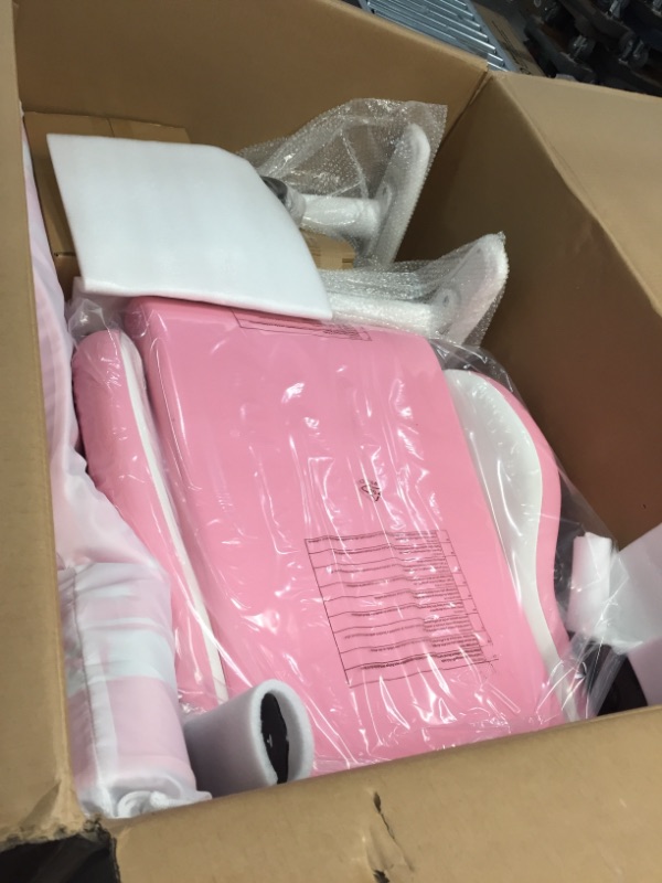 Photo 1 of AutoFull Pink Gaming Chair PU Leather High Back Ergonomic Racing Office Desk Computer Chairs with Lumbar Support