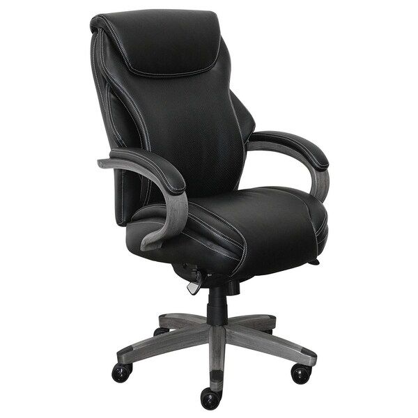 Photo 1 of ***MISSING LEGS FOR WHEELS*** La-Z-Boy Hyland Executive Office Chair - Black and Grey