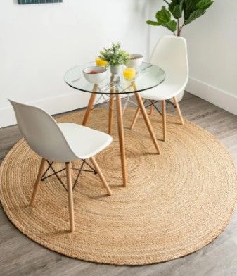 Photo 1 of 4ft round Braided Jute Round Rug
