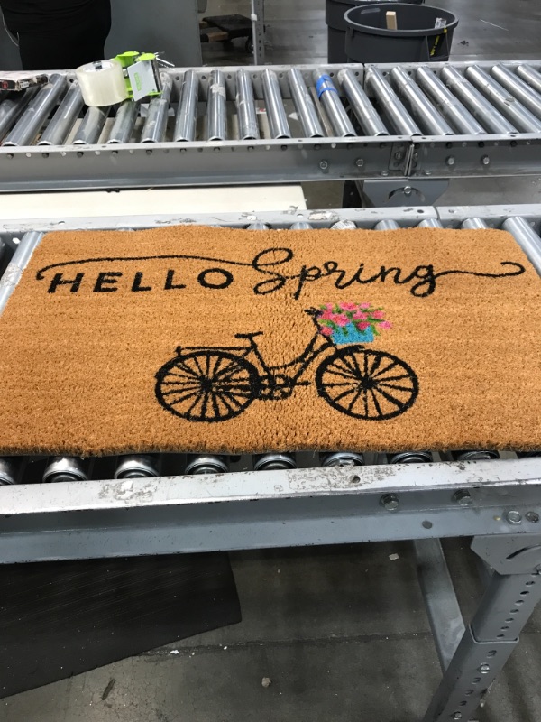 Photo 2 of 
Elrene Home Fashions Farmhouse Living “Hello Spring” Bike Coir Outdoor Doormat, Natural Entry Mat, Front Door Decor, 18 Inches by 30 Inches,...
Color:Hello Spring Bike