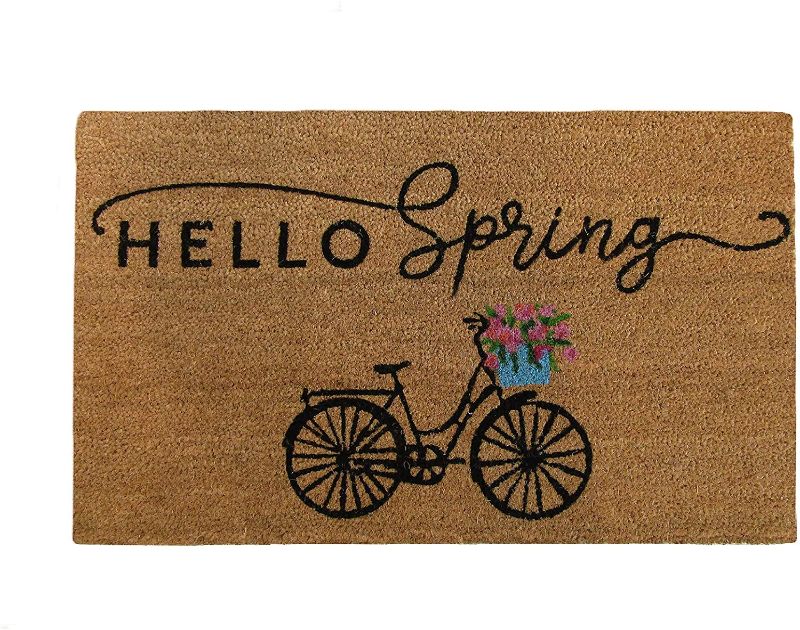 Photo 1 of 
Elrene Home Fashions Farmhouse Living “Hello Spring” Bike Coir Outdoor Doormat, Natural Entry Mat, Front Door Decor, 18 Inches by 30 Inches,...
Color:Hello Spring Bike