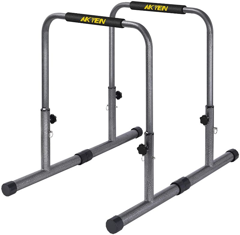 Photo 1 of AKYEN Dip Station Dip Bar Adjustable Workout Parallel Bars with 300LBS Capacity
